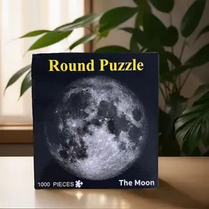 1000 Piece Space Moon Puzzle, High Clarity, Matte Finish, Round Closure Design, Premium Paper Craft, Ideal Gift, Perfect for Adults & Kids