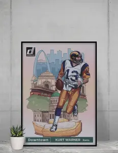 Donruss Kurt Warner 2022 downtown 12x17 Poster Rams