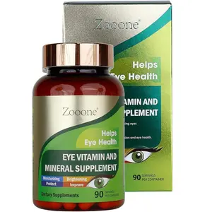 zooone - 90pcs Lutein Eye Vitamins Supplement for Macular Health and Dry Eye, Contains Lutein, Zinc, Vitamins C/E & Zeaxanthin to Support Eye Health