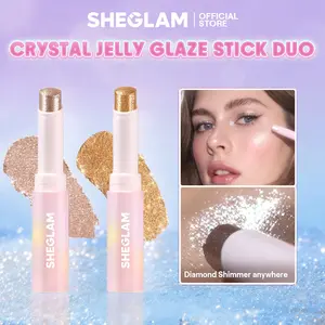 SHEGLAM Crystal Jelly Glaze Stick Starlit Silver Golden Girl 2 Pieces Set Eyeshadow Highlighter