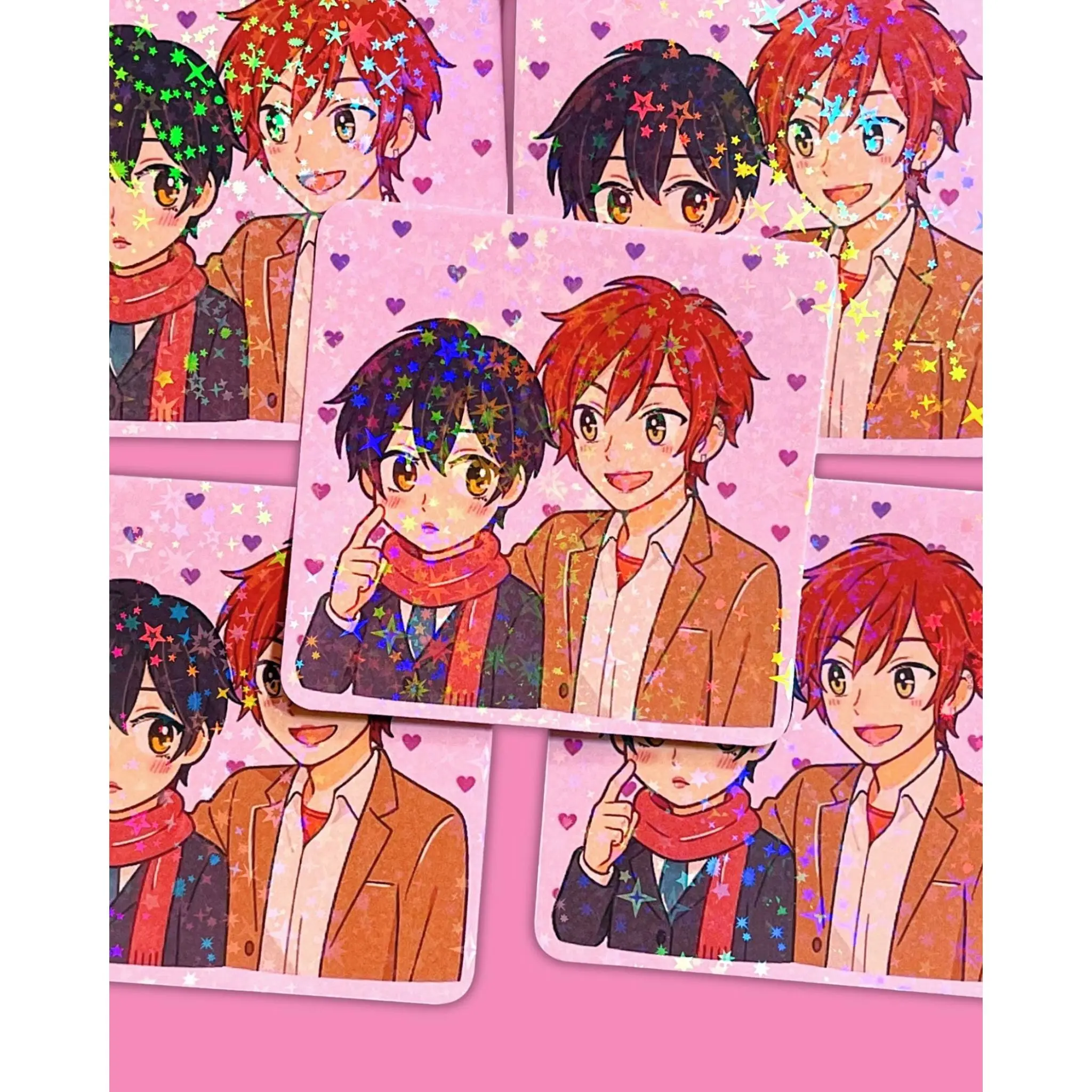 Sasaki and Miyano Holographic Sticker: BL Anime Fanart