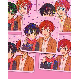 Sasaki and Miyano Holographic Sticker: BL Anime Fanart