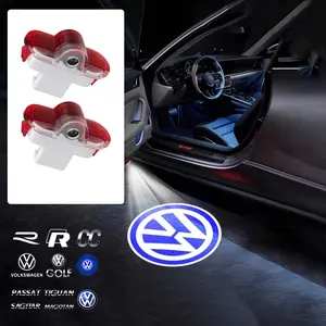 2pcs Car LED Emblem Door Welcome Lights Laser Projector Lamps For Volkswagen VW Lavida 2008-2011 Touran 2008-2015 Beetle 2006-2014 Caddy 2005 Bora 2005-2006 Golf 2002-2007, Car Accessories
