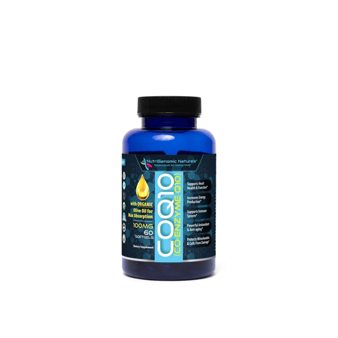 NutriGenomic Naturals Bioidentical CoQ10 Softgels