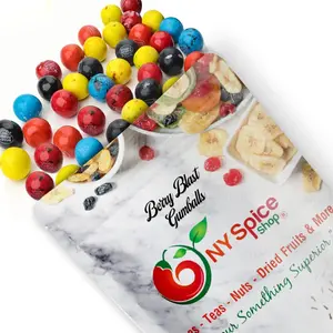 NY Spice Shop Berry Blast Gumballs - Candy Coated Chewing Gum Balls, Bulk Refill for Gumball Machines, Kids Sweet Snack - Assorted Fruity Bubble Gum