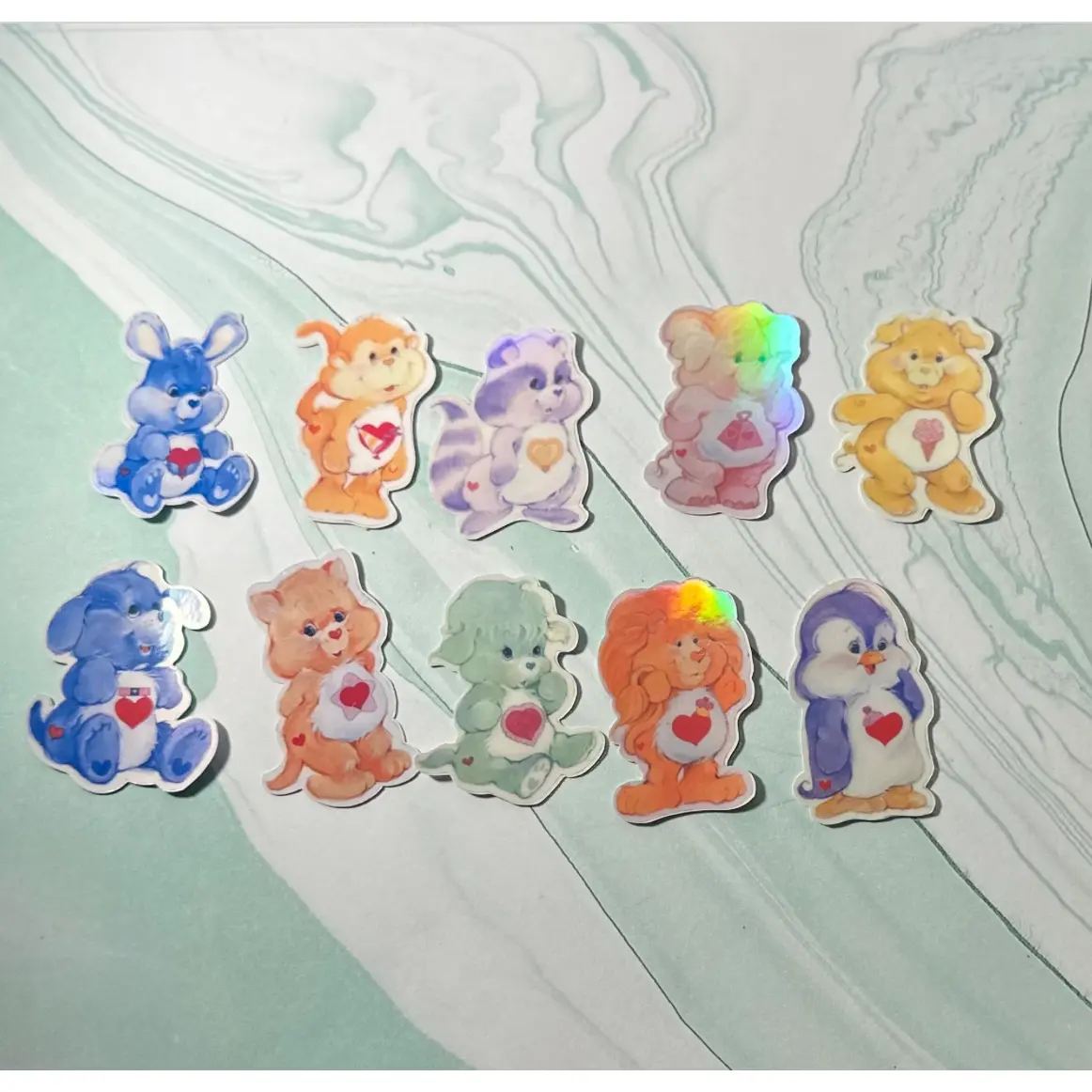 Care Bear Animals Holographic Stickers