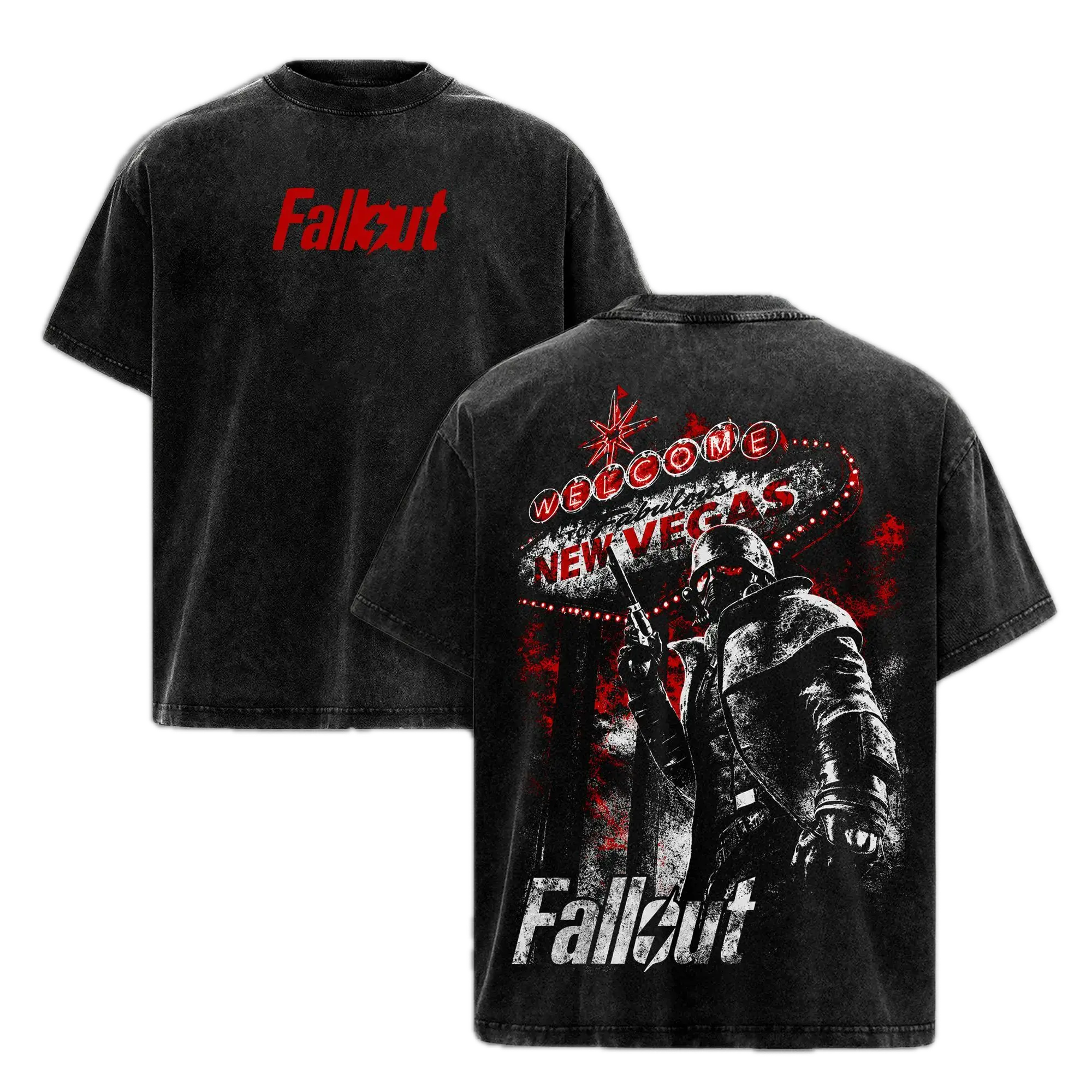 Fallout New Vegas Unisex Heavy Cotton T-Shirt Hoodie Sweatshirt Mojave Wasteland Ranger Retro Gamer Graphic Post-Apocalyptic RPG Vault Survivor Streetwear Gift