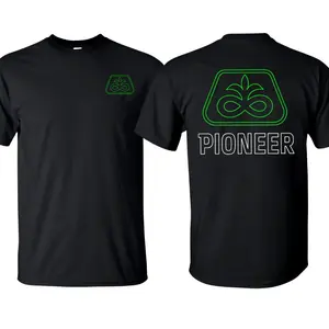 Pioneer Seed Mens T Shirt Tractor Agriculture Cotton Short Sleeve T Shirt 100% Ultra Cotton USA Made American Farmer Gift Vintage Graphic Top