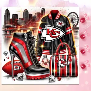 5D DIY Full Drill Round Diamond Painting, Rhinestone Painting - Diamond Art Painting Kit City, High Heels, Football Mosaic, Canvas - DIY Decorative Painting, Home Wall Decor, Suitable for Halloween and Christmas, Birthday and Anniversary Gifts