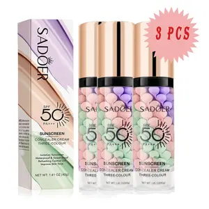 3-in-1 Primer + Sunscreen SPF 50 | Color-Correcting, Oil-Control & Radiance Booster for Flawless Makeup Base