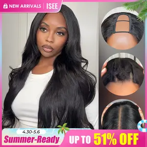 【Upgraded】ISEE HAIR Body Wave & Butterfly Cut Layer Human Hair U Part Wigs Real Scalp Beginner Friendly Natural Color For Women #ISEECrochetNewArrivals #SummerVibes,summervibes