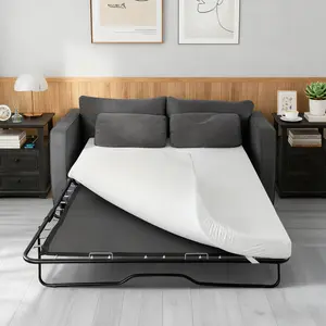 Extra Firm Mattress Topper Queen, 2-Layer Gel & Bamboo Foam, Back Pain Relief, Removable Bamboo Cover, Non-Slip, CertiPUR-US & Oeko-Tex Certified (Sofa NOT INCLUDED)