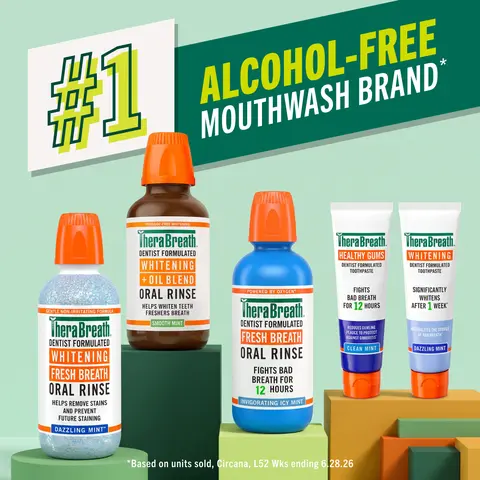 TheraBreath Mouthwash and Toothpaste Bundle | Icy Mint, Whitening Oil, Gum Care