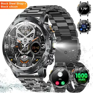 Men's Smart Watch, Answer/Make Calls, 1000mAh Super-Large Battery, Over 100 Sports Modes/Flashlight/Pedometer, IP67 Waterproof Fitness Watch, Compatible with iOS and Android, Multifunctional Smart Watch, Smartwatch For Android