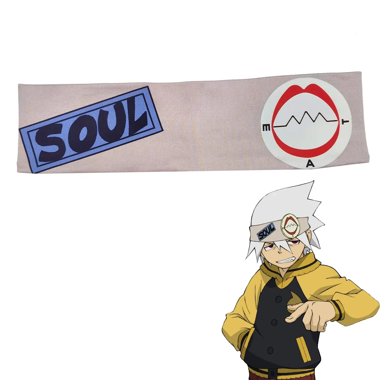 Soul Eater Anime Evans Headband Accessories Elastic Pendant For Men Women Multi-colored