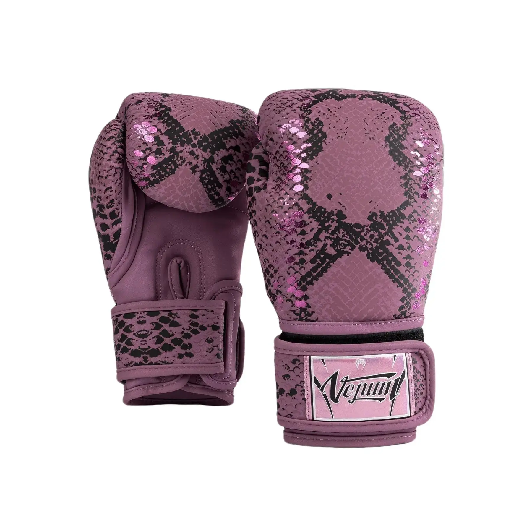 Venum Amazonia Muay Thai Boxing Gloves - Purple, 100% Premium PU, Triple-Density Foam, Adjustable Wrist Strap, Ergonomic Design, Reinforced Seams, Martial Arts Style Boxing