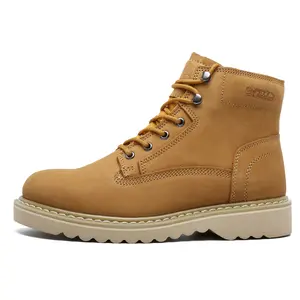 SAFETY LOONG Side Zipper Soft Toe Work Boots for Men 6" with Welt Construction, Lightweight Utility Nubuck Leather Shoes, Featuring Speed Hooks, Slip & Water Resistant Mens Ankle Workboots