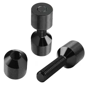 1-1/8" Two Hole Pins Set 6061 Aluminum Lightweight Construction 2 Hole Flange Alignment Pin with Anodized Oxide Black Finish