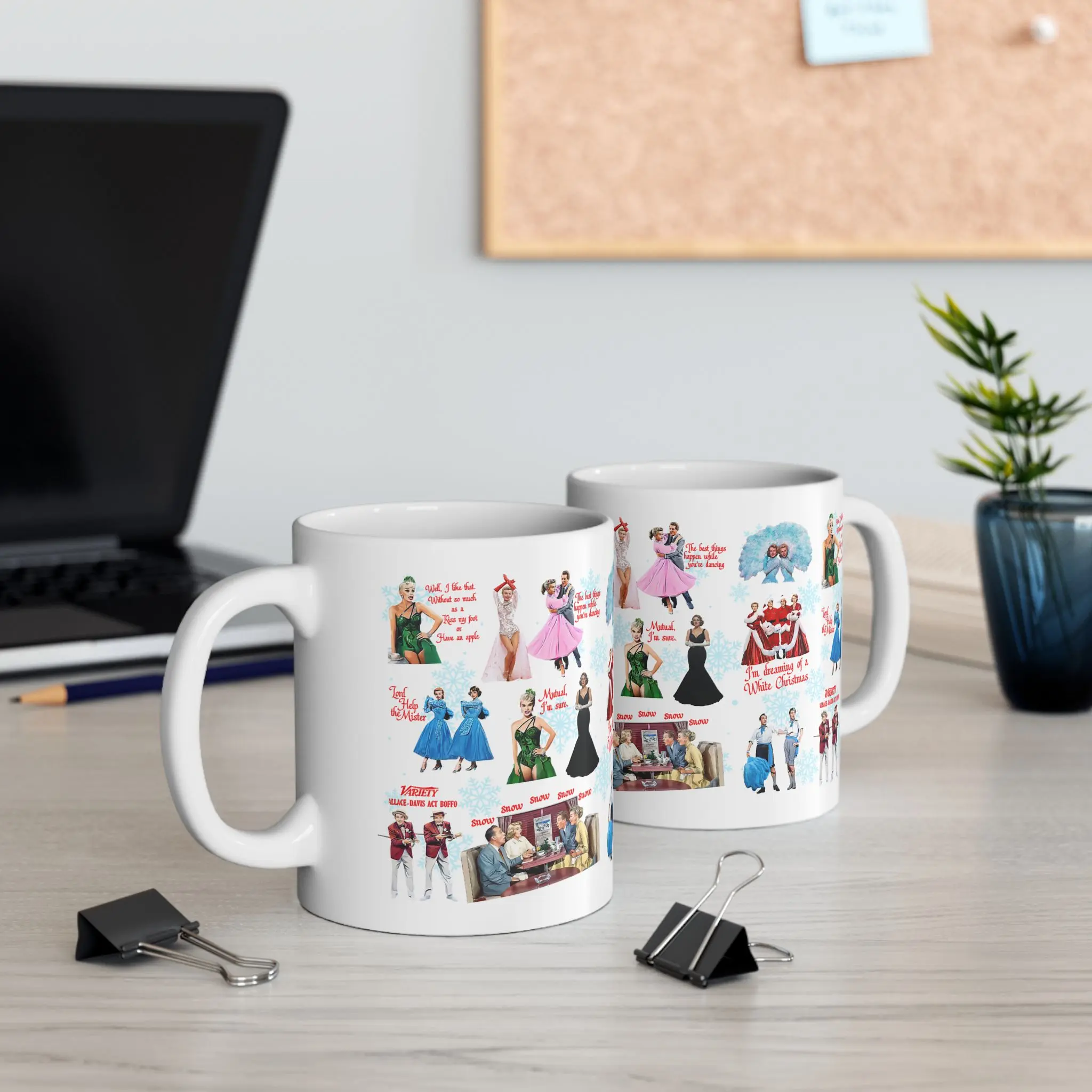 White Chistmas V3 Ceramic Coffee Mug 11Oz 15Oz, Chirstmas Movie Fan Gifts