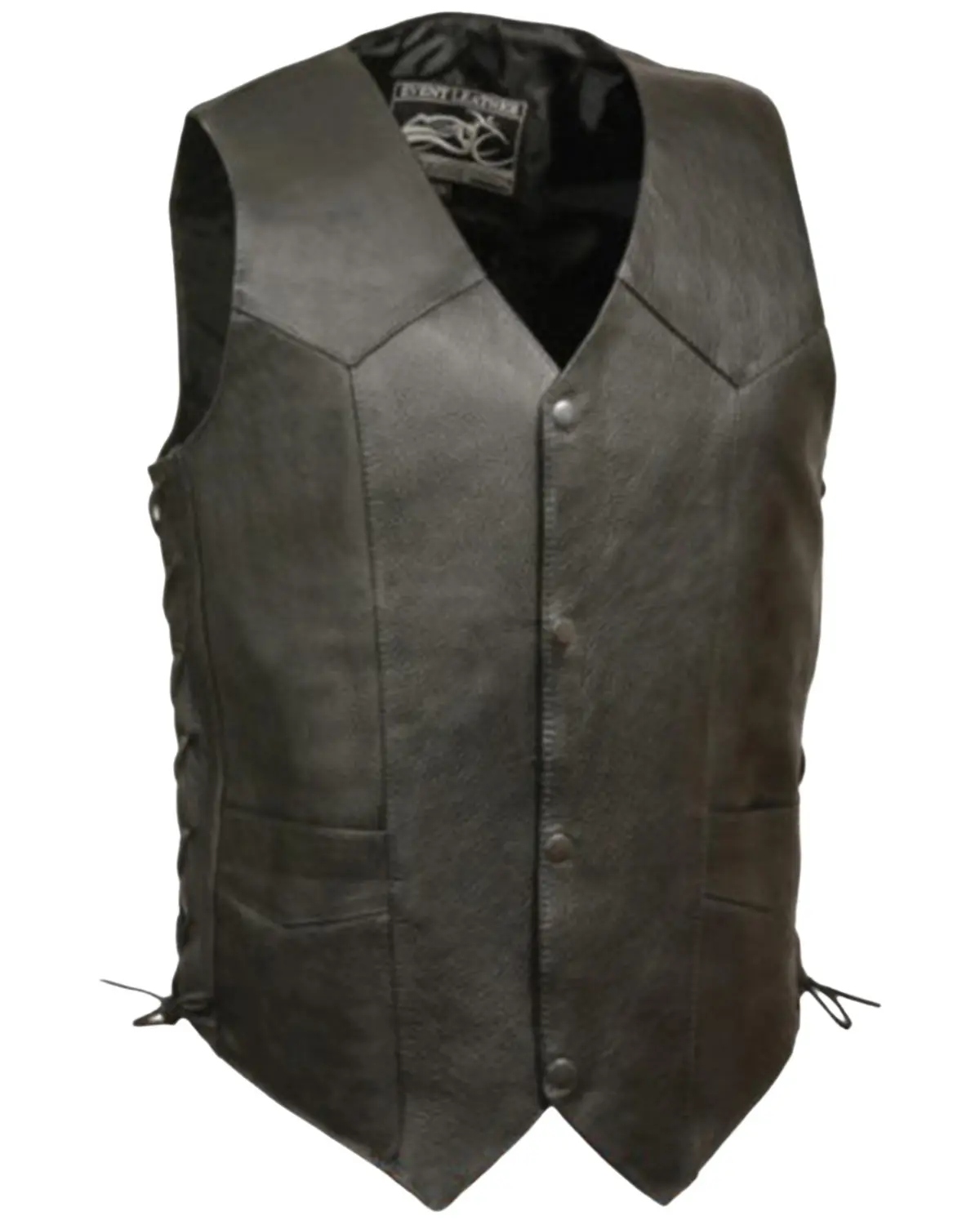 Milwaukee Leather Men's Men'S 4X Classic Side Lace Biker Vest Big - El1315go 4X