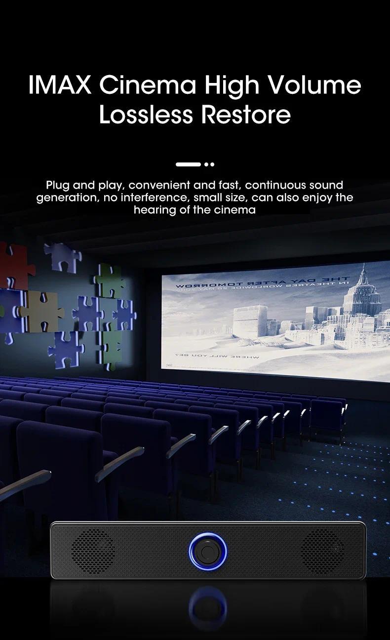 PC Soundbar Wired and Wireless Bluetooth frame Speaker USB Powered Soundbar for TV Pc Laptop Gaming Home Theater Surround Audio System