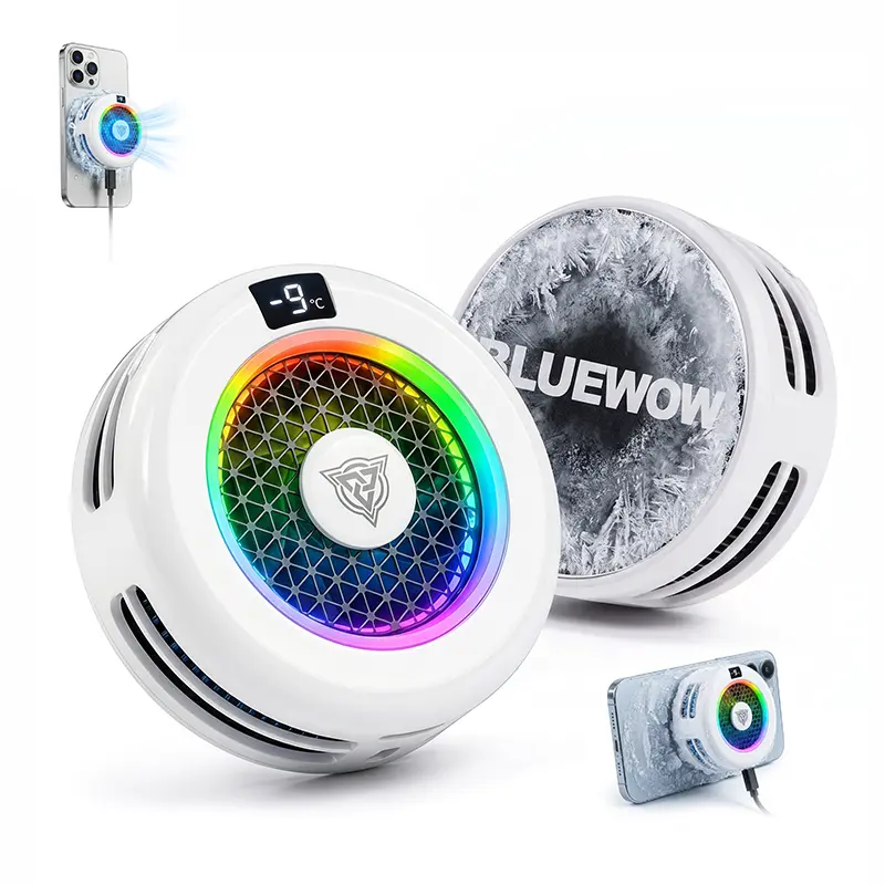 BlueWow X300 PRO MAX Cell Phone Cooler Heatsink for Gaming,with Artificial Intelligence Compatible Smartphone Radiator with Cooling Plate and Smart Control, Cellphone Radiator for iPhone Magnetic Series/Android/Tablet/iPad Usb, Mobile, Phone Cooling Fan