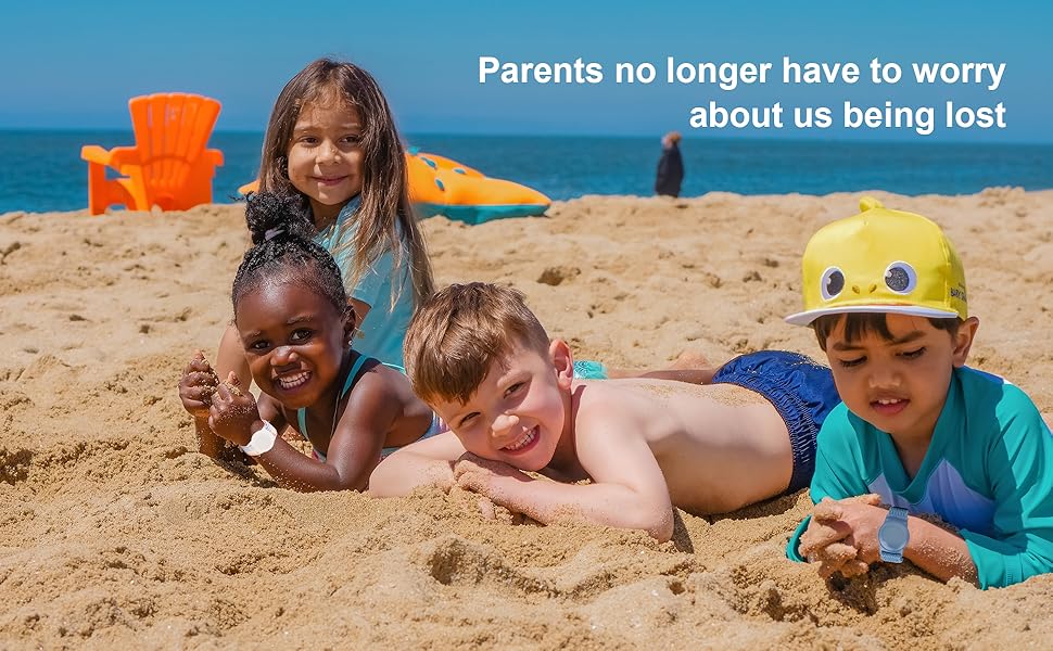 Kids Wristband Compatible with Apple AirTag, Protective Case for Air Tag GPS Tracker Holder with Nylon Bracelet, Adjustable Anti Lost Watch Band for Toddler Child Elder(Rainbow)