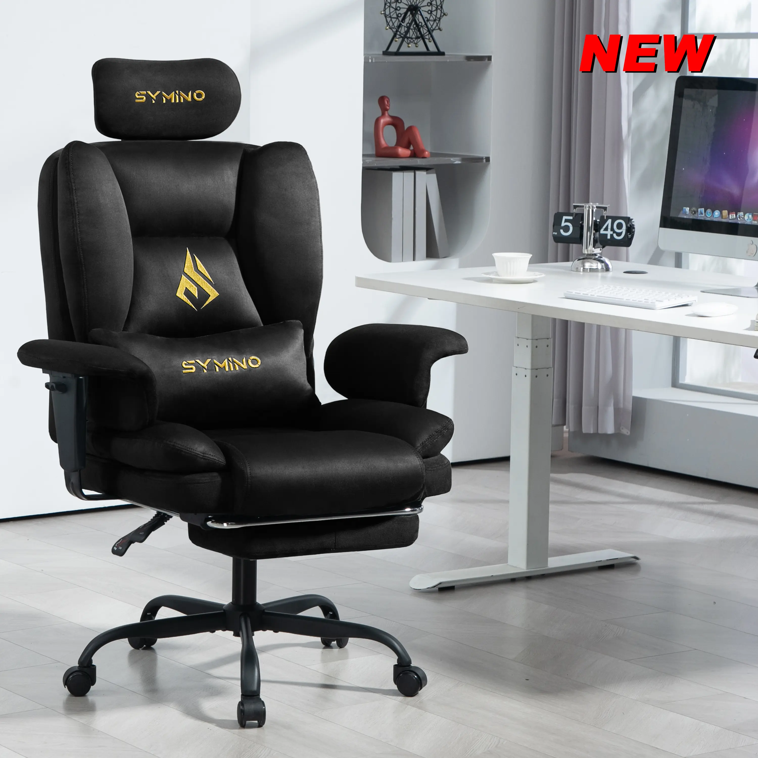 SYMINO Sofa Gaming Chair, Gamer Chair, Ergonomic Sofa Chair with Faux Fur Gamingchair,dorm essentials,home decor Video Gaming Chair Gaming Computer Chair