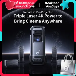 Nebula X1 Pro Triple Laser 4K Home & Outdoor Cinema Projector, 3500 ANSI Lumens Mobile Theater, 7.1.4 Spatial Sound, Official Dolby Atmos, Optical Zoom, 56000:1 Contrast, Intelligent Setup #DealsForYouDays, #SummerWins