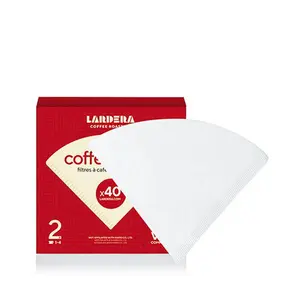 Hario-Compatible #2 Oxygen-Bleached White Coffee Filters for V60 Dripper Disposable Tea