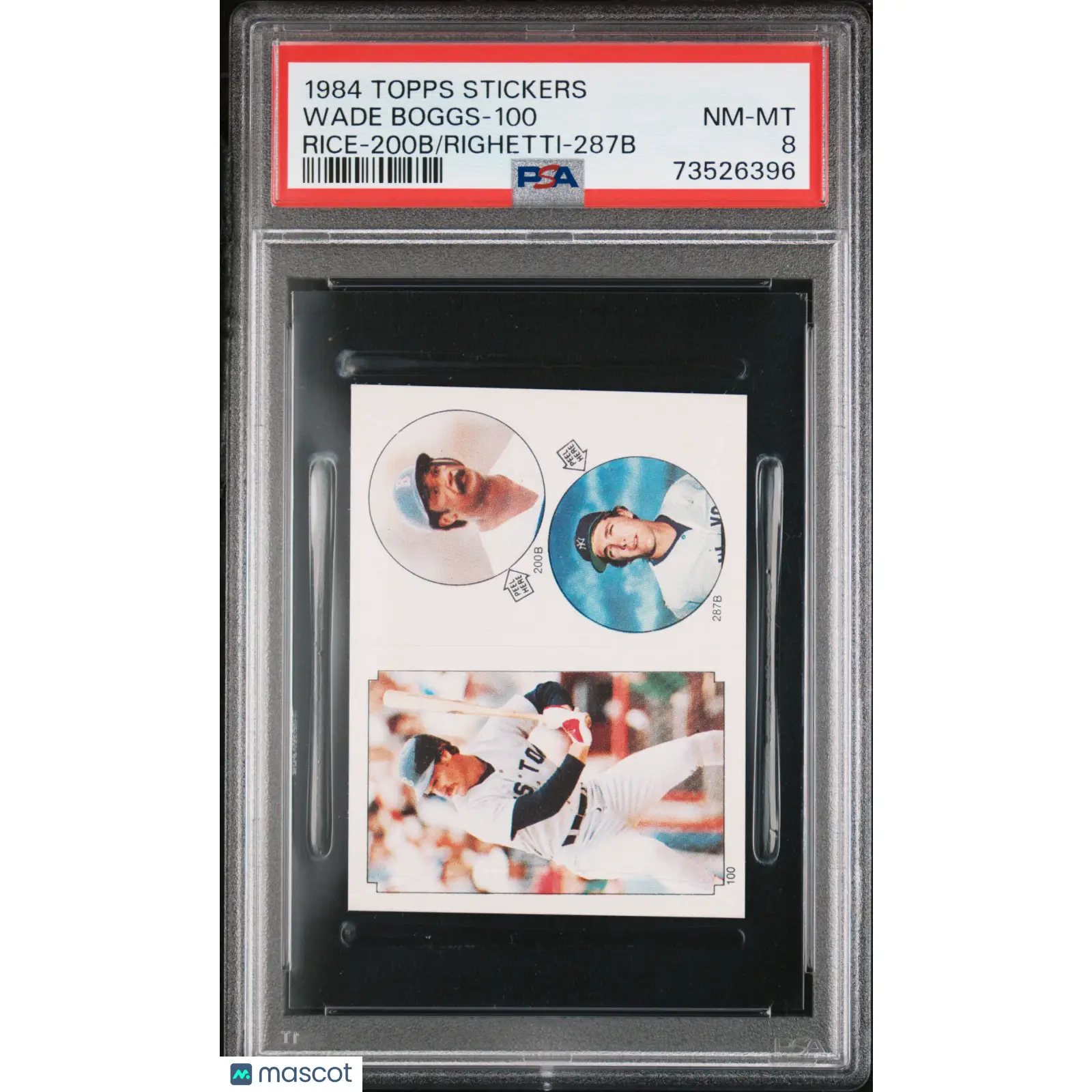 Wade Boggs-100 PSA 1984 Topps Stickers Baseball 8 73526396