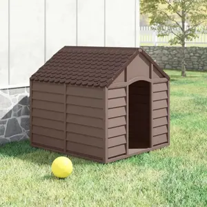 Augie Plastic Portable Dog House - Durable UV Stabilized Polypropylene, Weatherproof, Open Doorway for Temperature Stability, Fits 25 lbs to 50 lbs