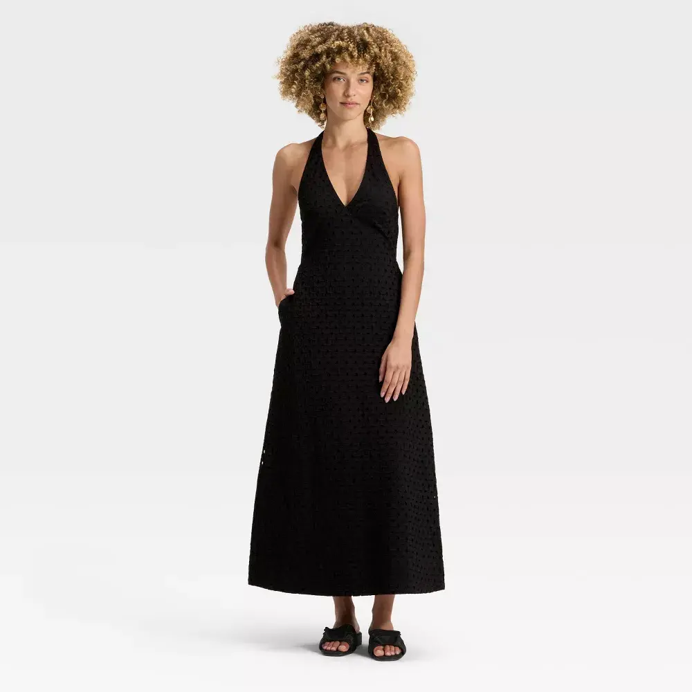 Women's Eyelet Maxi A-Line Dress - A New Day - TikTok Shop Women's Eyelet Maxi A-Line Dress - A New Day - TikTok Shop