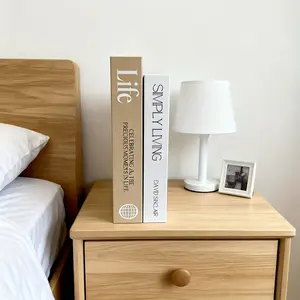 2pcs Decorative Faux Books, Living Room Bookends, Bedroom Decoration Props, Hotel Coffee Table Ornament, Photography Prop, Holiday Decorations