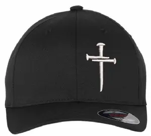 Christian Fitted Hats for Men Women Jesus 3 Nail Cross Flex Fit Hat