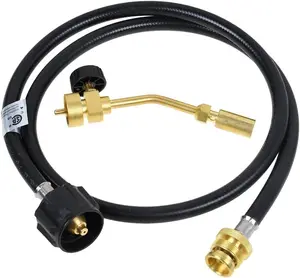 1Set Portable Propane Torch for Brazing Soldering Welding Hose Adapter Kit Propane Gas Tank Turbo Torch, Fuel by Propane Gas Cylinder