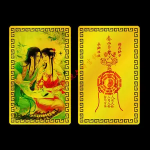 Harmony Twins Lucky Charm Card & Chinese Feng Shui Decor Decoration