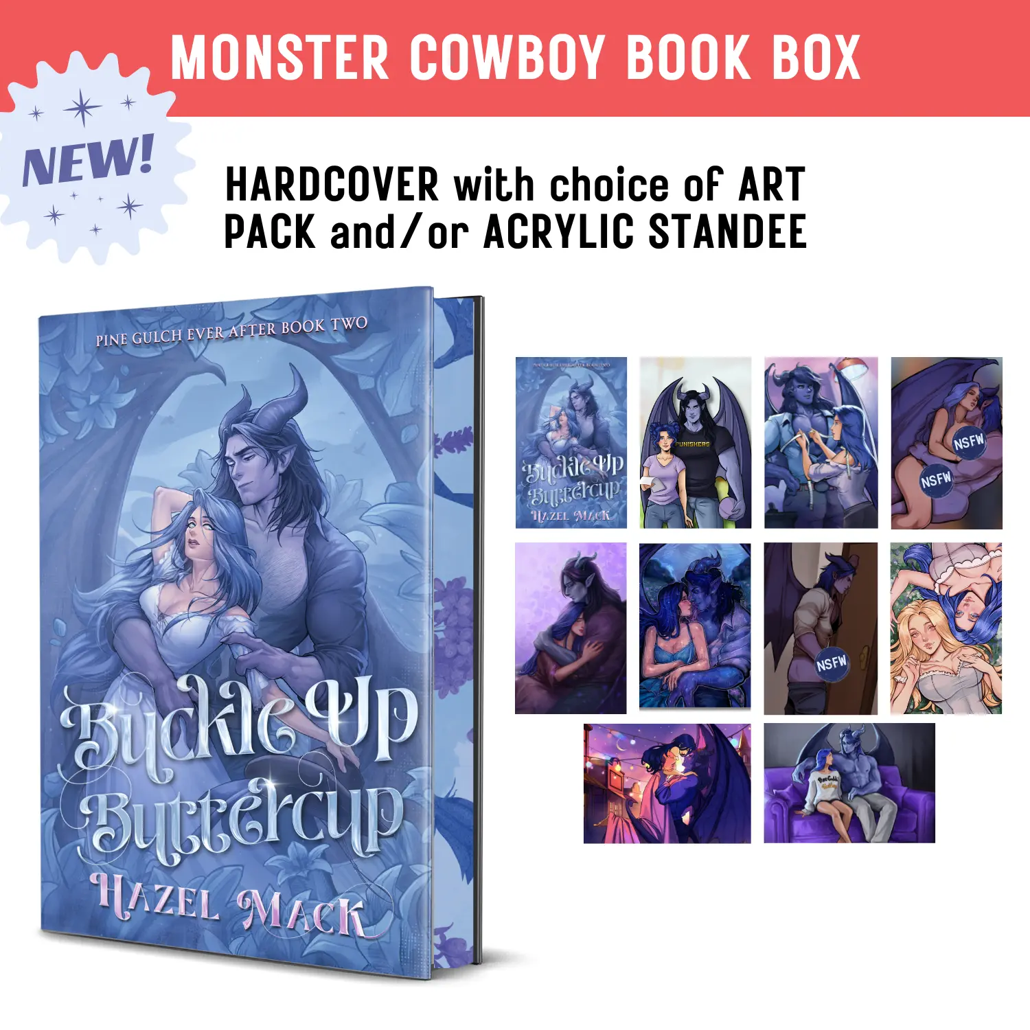 Cowboy Monster RomCom Hardcover Special Edition Book Box - Buckle Up, Buttercup - Pine Gulch 2