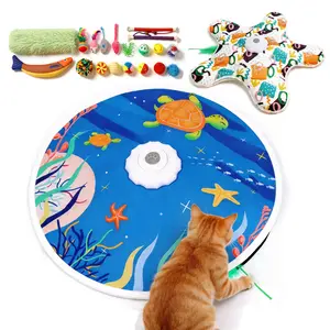 seek cat toy with 20 toys Hide and Seek Rechargeable Cat toy #Summervibes #petlovers Automatic Chargeable  Interactive Cat Toy for Indoor Cats ，IUltra-Quiet Touch Activated Self Play Cat Exercise Toy for Adult Cats & Kittens breed