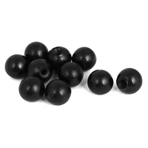a15081800ux0243 M6 Female Thread Lathe Machine Plastic Ball Knob Handle Black (Pack of 10)