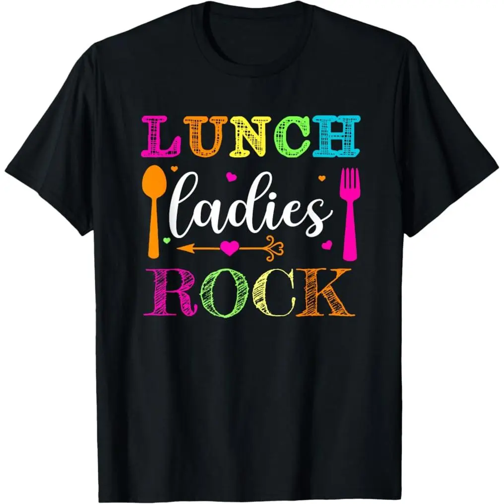 Lunch Ladies Rock! Funny Cafeteria Squad School Lunch Lady T-Shirt Funny Tee