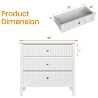 3 Drawers-White