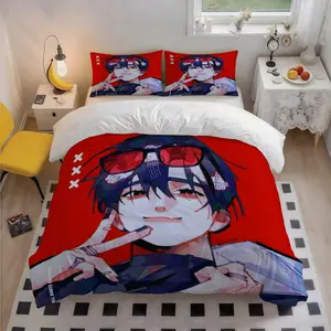 3Pcs Alien Stage Alien Stage mysterious and confident man in sunglassesPrinted Polyester Elegant Bedding Set, Unique Festive Pattern, Exquisite Christmas Gift, Suits Bedroom & Guest Room, 1 Duvet Cover + 2 Pillowcases (No Insert)