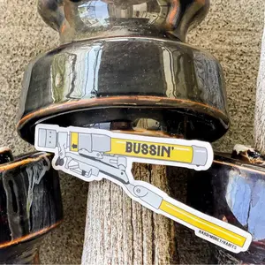 Bussin Stickers, Butt Snorkeler Funny Sticker, Skeleton Decal, Hard Hat Sticker, Blue Collars Stickers, Electrical Gift