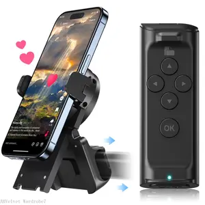 Remote Control for TikTok Scrolling with Smartphone Holder Stand, Wireless Scroller Page Turner, Camera Shutter Video Recording for iOS Android, Cellphone Selfie Accessory ABVelvet Wardrobe7