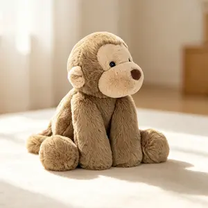 24cm Soft Smudge Monkey Plush Toy, Cute Zoo Stuffed Animal with Huggable Shape, Premium Soft Cotton Medium-Sized Doll for Kids Play & Holiday Gifts