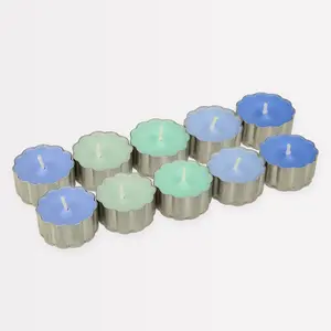 Blue & Green Tealight Candles (x 10)