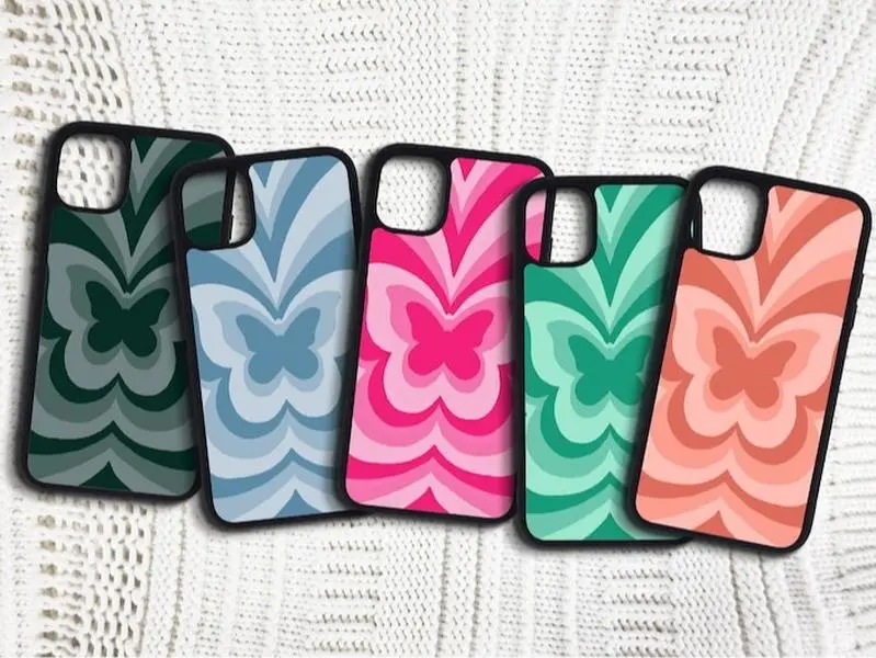 Butterfly Phone Case, Girly Butterfly Phone Case for iPhone 6 7 8 plus XR XS max 11 12 13 14 15 Plus Pro Max Mini SE 2020 Aesthetic Phone Case