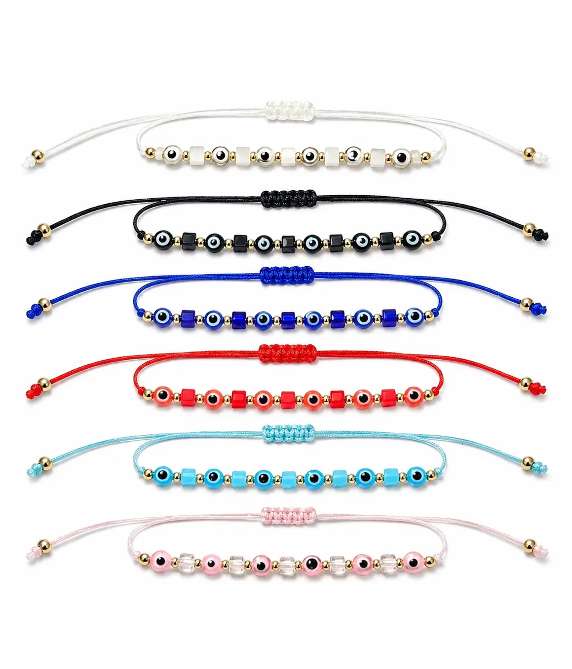Evil Eye Hand-Knitted  Bracelet