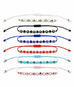 Evil Eye Hand-Knitted  Bracelet
